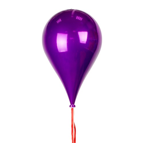 Новогоднее украшение Шар в форме  Капли  пурпурного цвета 33 см