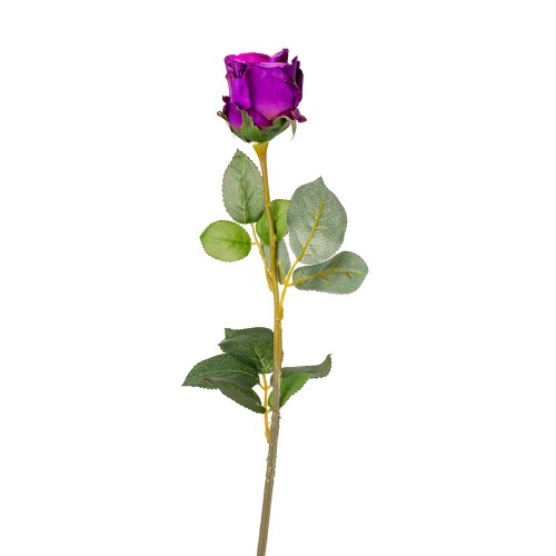 Искусственная ветка розы фиолетовая  67 см