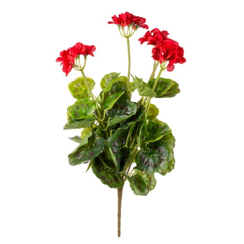 Цветок искусственный Герань красная 50 см