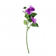 Цветок искусственный Анютины глазки  фиолетовый 44 см