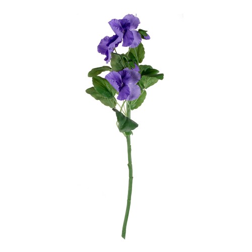 Цветок искусственный Анютины глазки пурпурный 44 см
