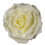 Искусственная головка розы белая флуомеран 50 см