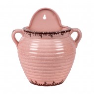 Кашпо керамическое розовое 22х22 см