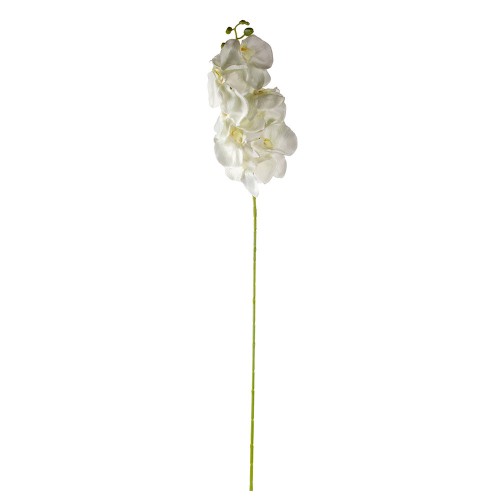 Цветок искусственный Орхидея молочного цвета 105 см