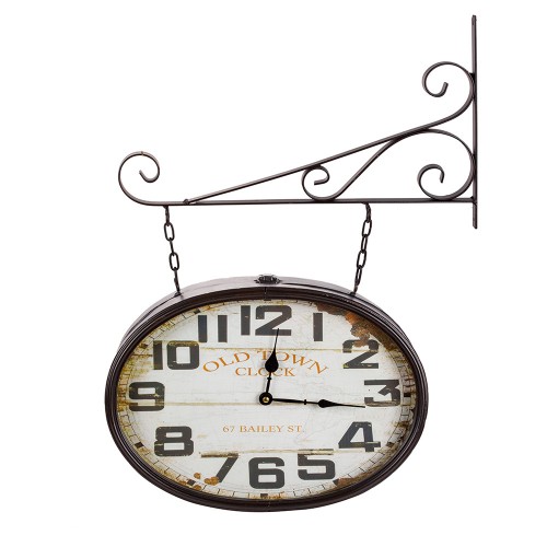 Часы на кронштейне двусторонние 63х40х11,5 см