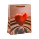 Пакет подарочный Сердце в шоколаде 26х32х10 см