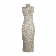 Интерьерное украшение Платье  Ажурное белое металлическое 97х25 см