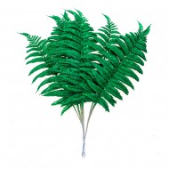 Новогоднее украшение Набор листьев папоротника 12 шт  46 см