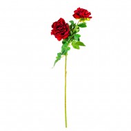 Цветок искусственный Пион темно - красный 90 см