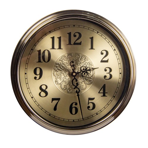 Часы настенные металлические (цвет металлик бронза) 40х40 см