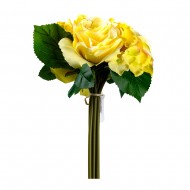 Букет искусственных роз ( желтого цвета ) 33 см