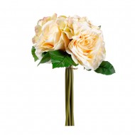 Букет искусственных роз ( цвета шампань ) 33 см
