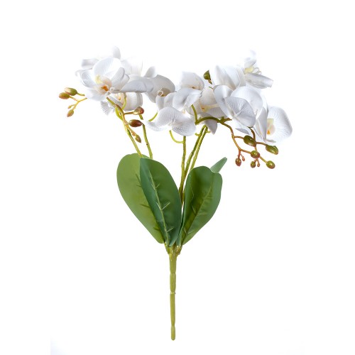 Цветок искусственный Орхидея белая 40 см