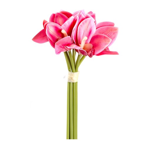 Букет искусственных Орхидей (темно-розового цвета)  24 см