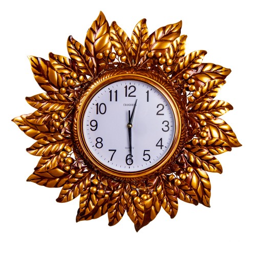Часы настенные металлические (золотого цвета) 60х60 см
