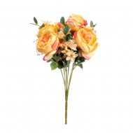 Букет искусственных Роз (цвет оранжевый) 48 см