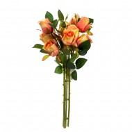 Букет искусственных Роз (цвет оранжевый) 45 см