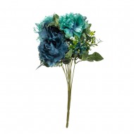 Букет искусственных цветов  (цвет голубой) 46 см