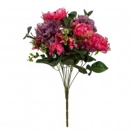 Букет искусственных цветов (цвет розово-фиолетовый) 46 см