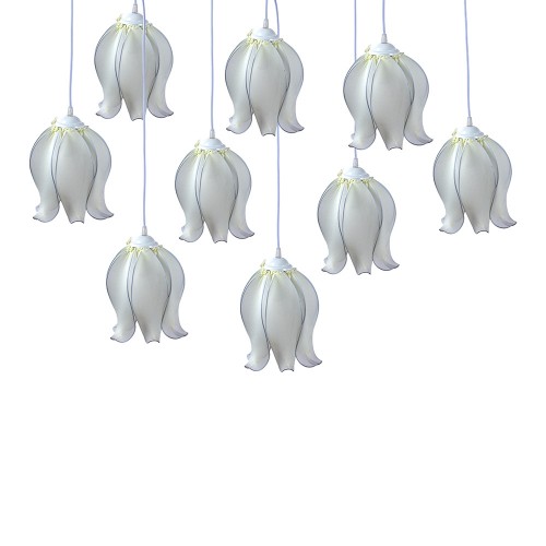 Интерьерное украшение Подвесные светильники в форме цветка 25 см 10 шт