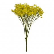 Цветок искусственный Гипсофила желтого цвета 40 см