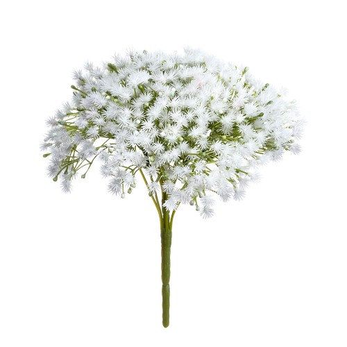 Цветок искусственный Гипсофила белого цвета 28 см