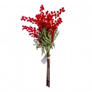 Букет искусственных цветов Мимозы (цвет красный)  43 см
