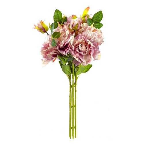 Букет искусственных Роз ( цвет пурпурный ) 45 см
