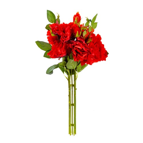 Букет искусственных Роз ( цвет красный ) 45 см