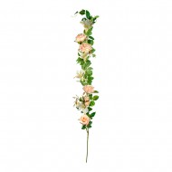 Искусственная ветка Цветущая роза 147 см цвета шампань