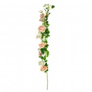 Искусственная ветка Цветущая роза 147 см розового цвета