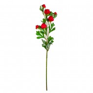 Искусственная Ветка Розы пионовидной 75 см цвет красный