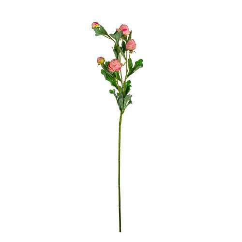 Искусственная Ветка Розы пионовидной 75 см цвет розовый
