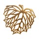 Интерьерное украшение Листья золото 25х25см