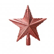 Верхушка на елку "Звезда" 20см цвет розовый